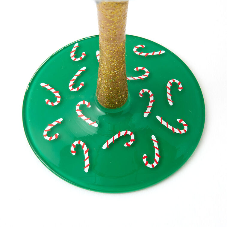 Santa Train With Christmas Tree and Gifts Wine Glass base image number 3