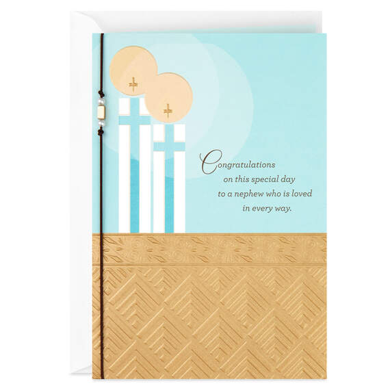 Blessings for a Special Nephew Religious First Communion Card, , large image number 1
