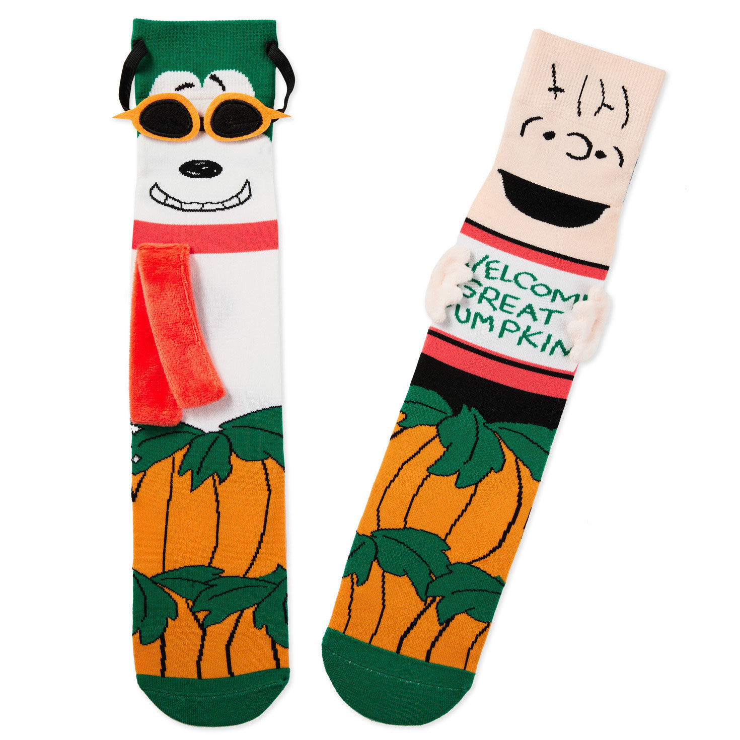 Peanuts® Great Pumpkin Linus and Flying Ace Novelty Socks for only USD 24.99 | Hallmark