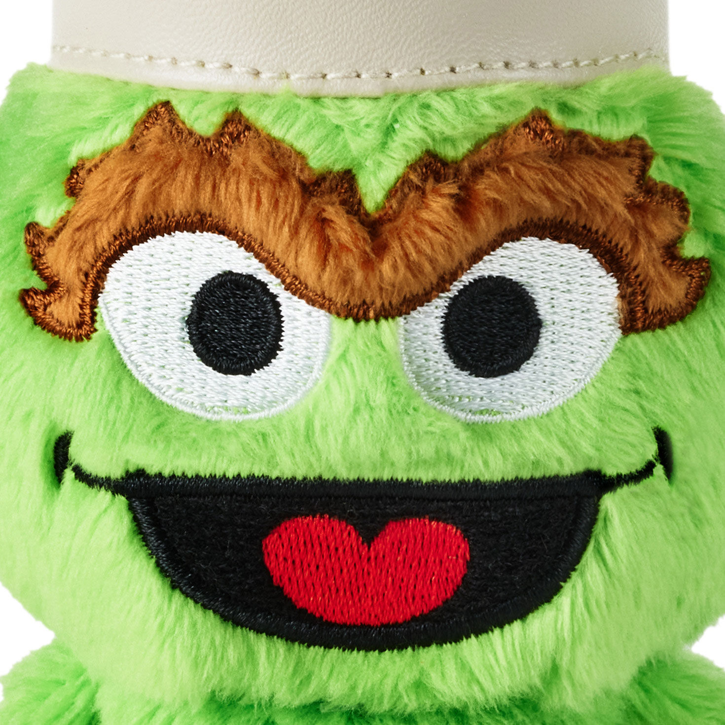 Oscar the Grouch Plush With Sound itty bittys upclose view image number 5