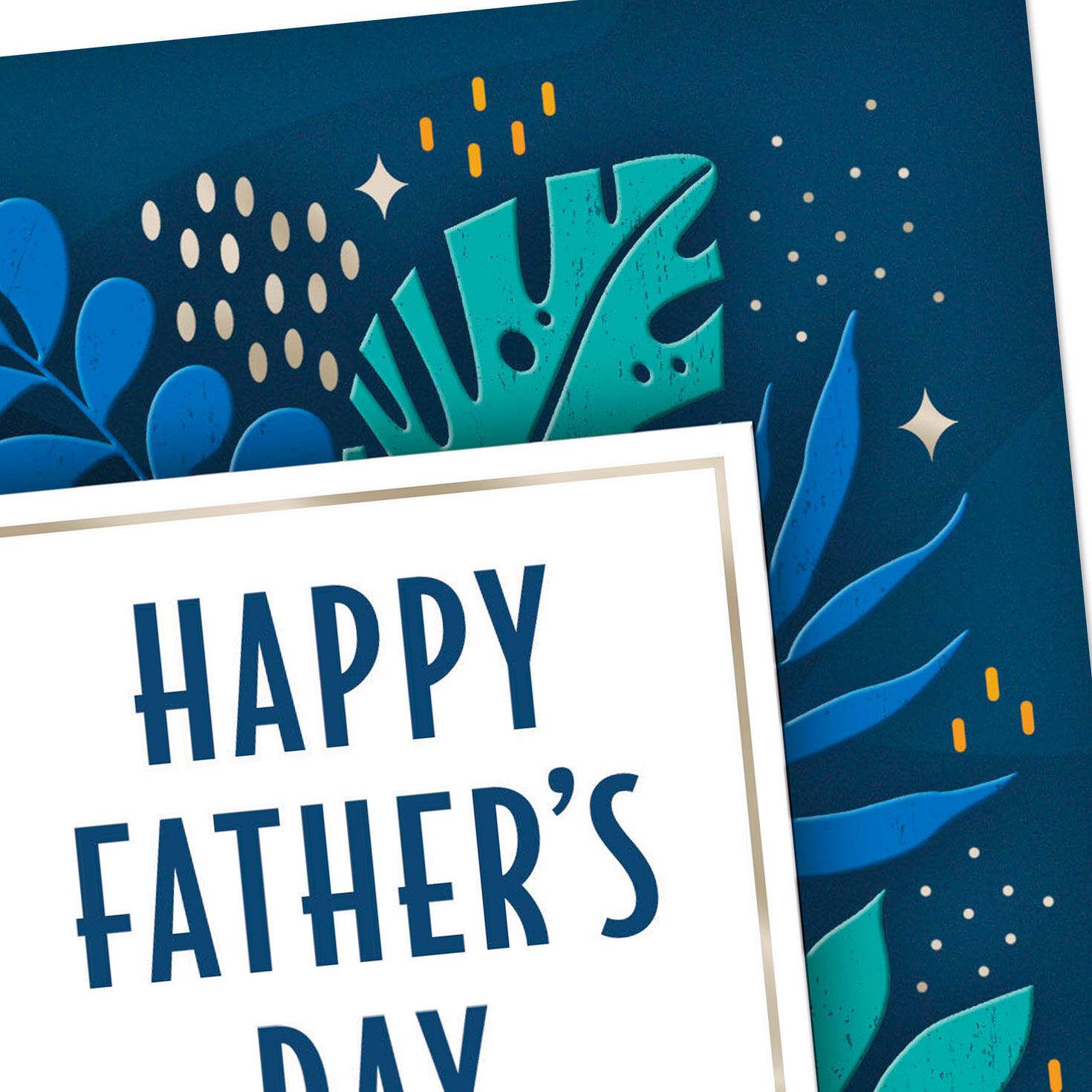 Botanical Leaves Father's Day Card for Father-in-Law Card Cover Detail image number 4