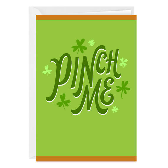 Pinch Me Funny Folded St. Patrick's Day Photo Card, , large image number 1