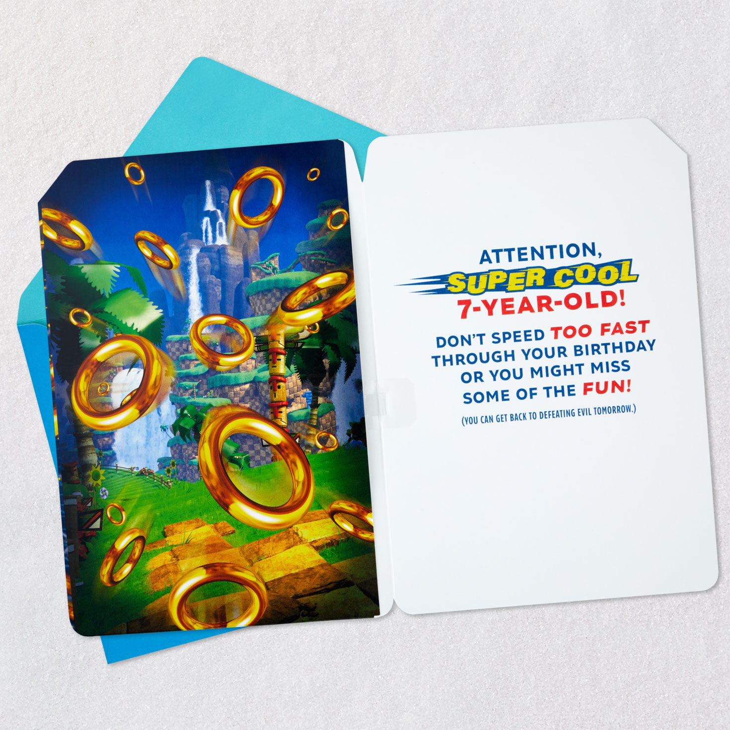 Sonic the Hedgehog&trade; Super Cool Musical 7th Birthday Card, , large image number 3