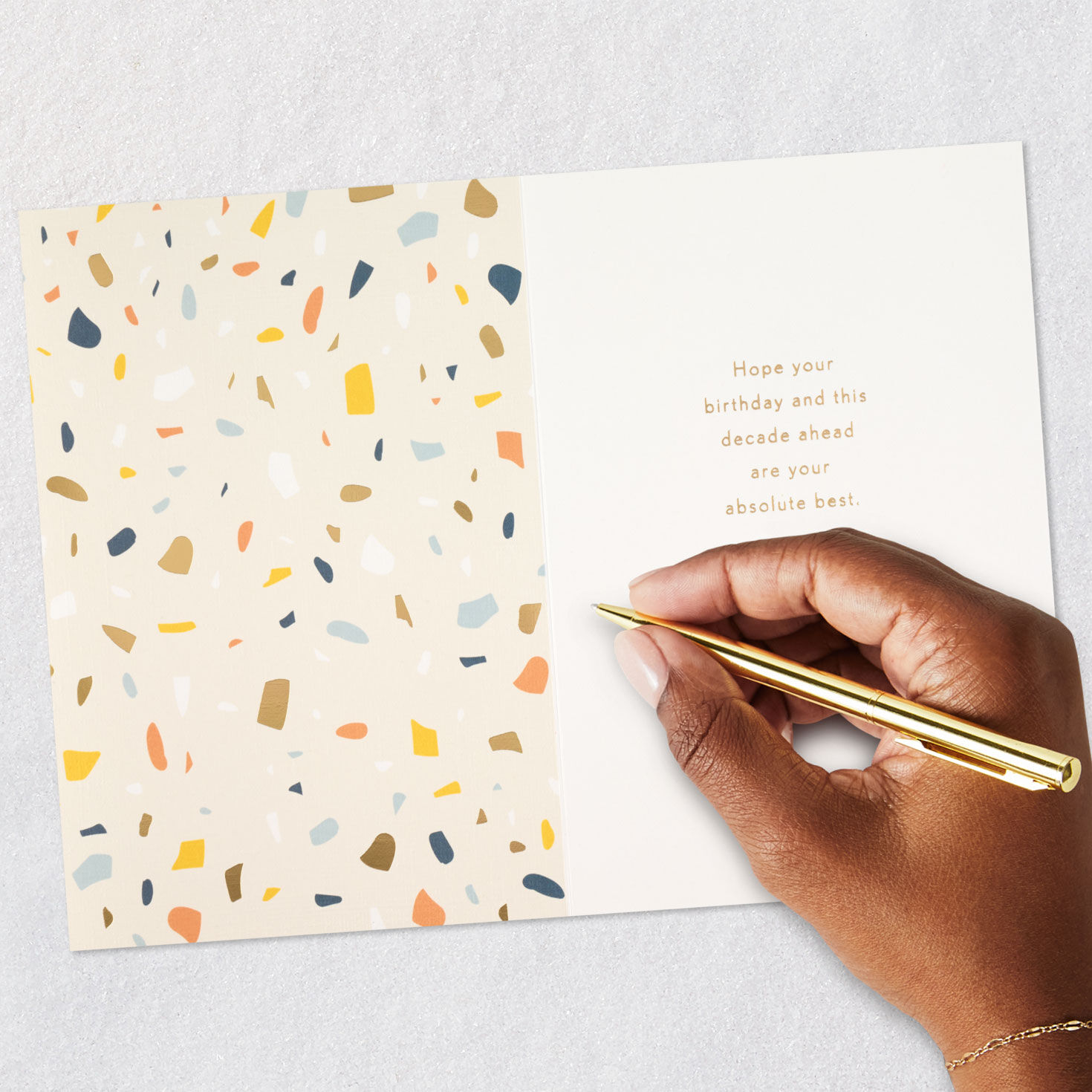 Modern Confetti 40th Birthday Card Signing card image number 6