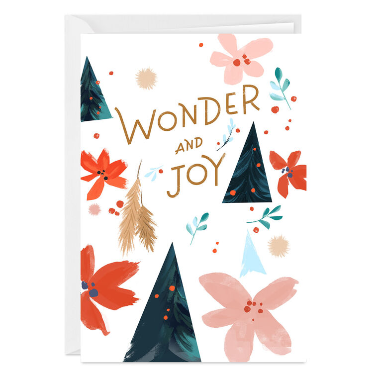 Wonder and Joy Custom Christmas Card