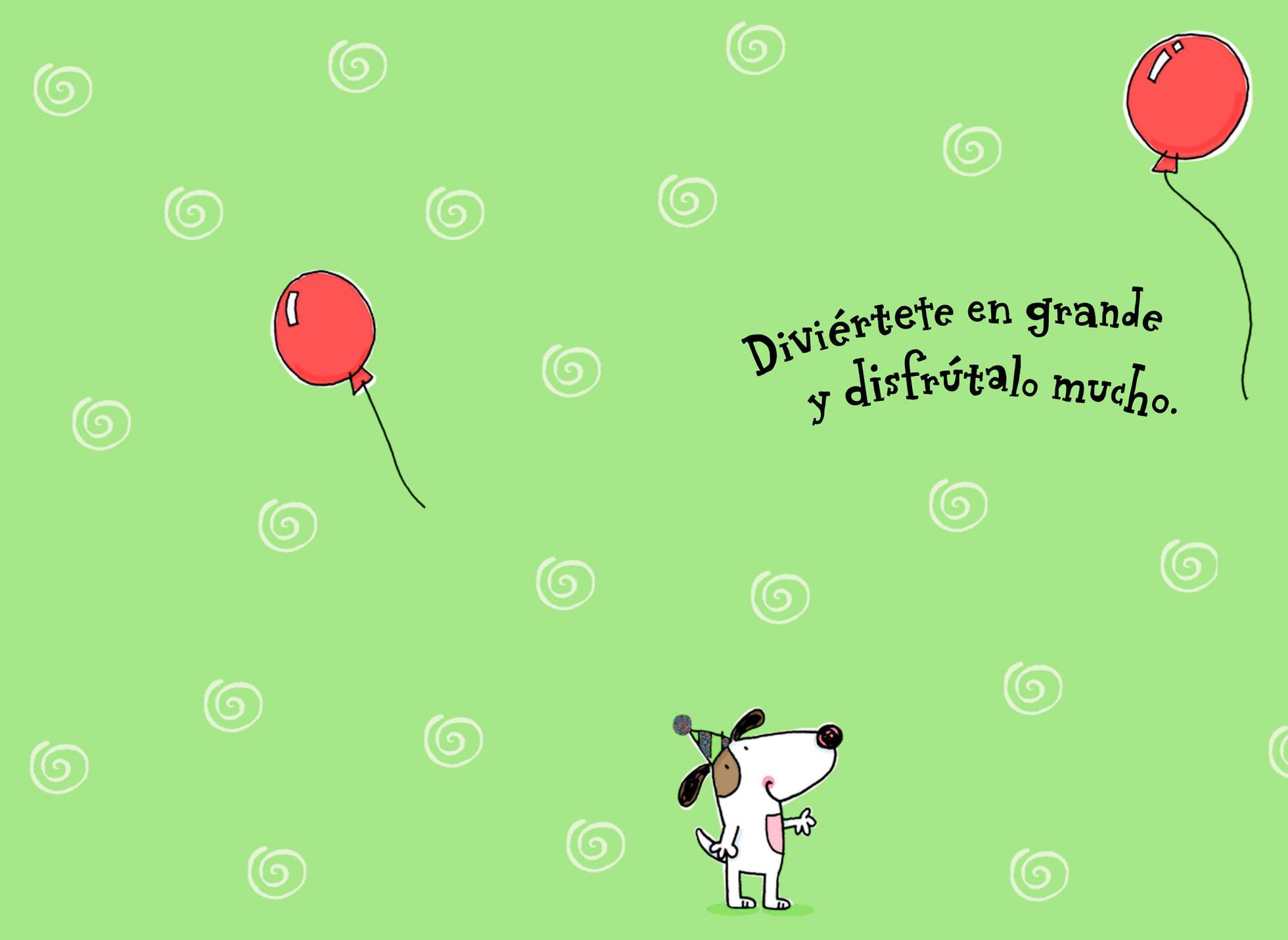 Puppies and Playground Spanish-Language Birthday Card for Child