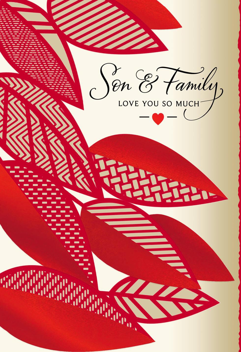 Love You So Much Valentine's Day Card for Son and Family
