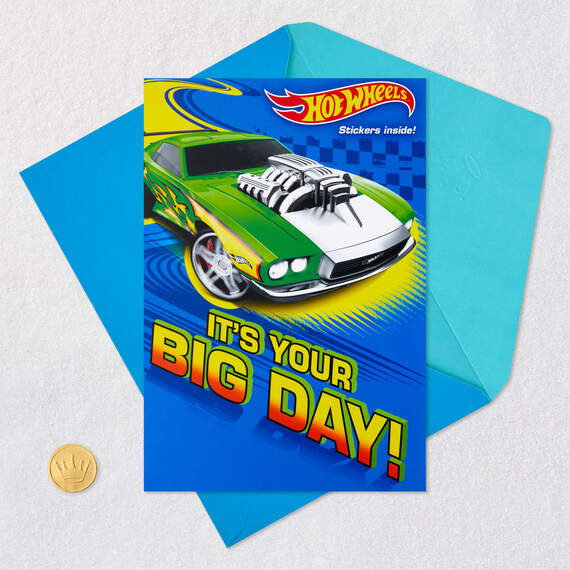Mattel Hot Wheels™ Rev It Up Birthday Card With Stickers, , large image number 6