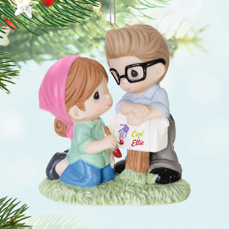 Carl and Ellie Painting Mailbox Keepsake Ornament Hanging on tree image number 2