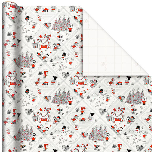 Peanuts® Gang Playing in Snow Christmas Wrapping Paper, 70 sq. ft., 
