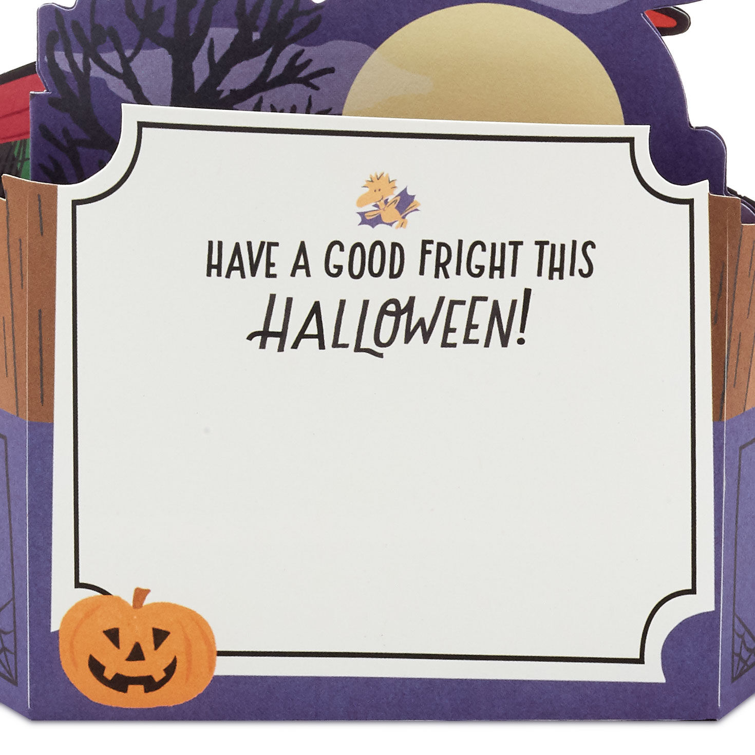 Peanuts Snoopy Trick or Treaters Pop-Up Halloween Card Sentiment image number 3