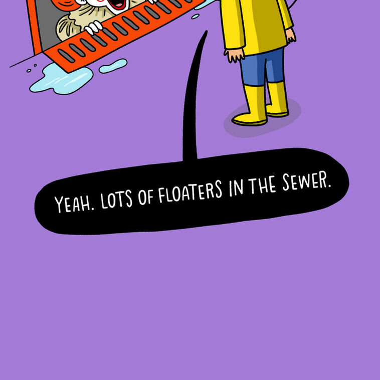 Warner Bros. IT Pennywise Floating Your Way Funny Halloween Card, , large image number 5