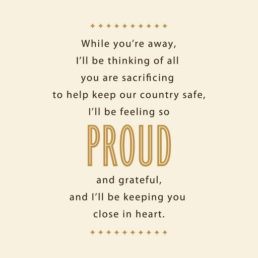 Red, White and Blue Chevron Military Appreciation Card, 