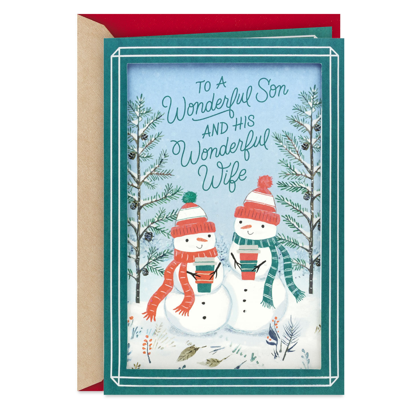 Grateful for Both of You Christmas Card for Son and His Wife