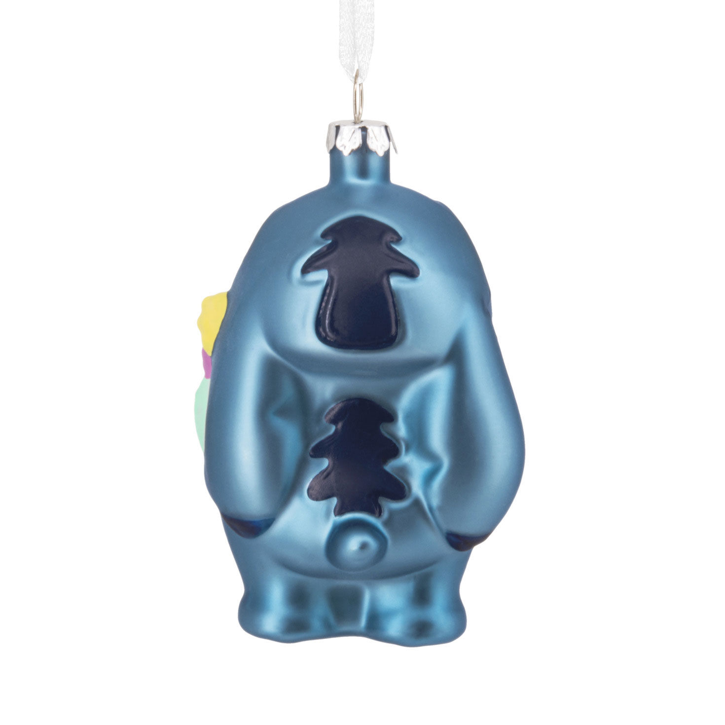 Stitch With Scrump Glass Christmas Ornament back image number 6