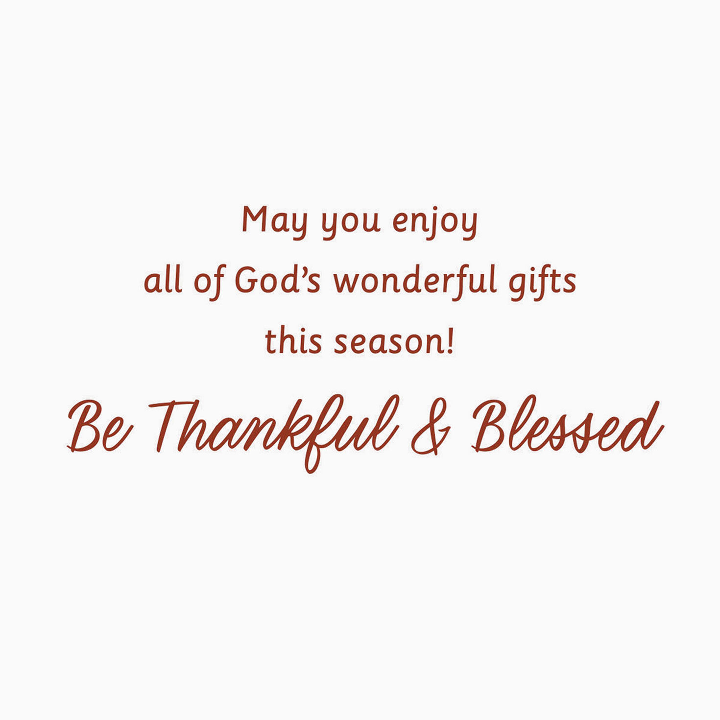 Bountiful Turkey Dinner Religious Thanksgiving Card Sentiment image number 2