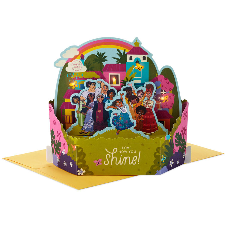 Disney Encanto Love How You Shine Musical 3D Pop-Up Card for Kids With Light