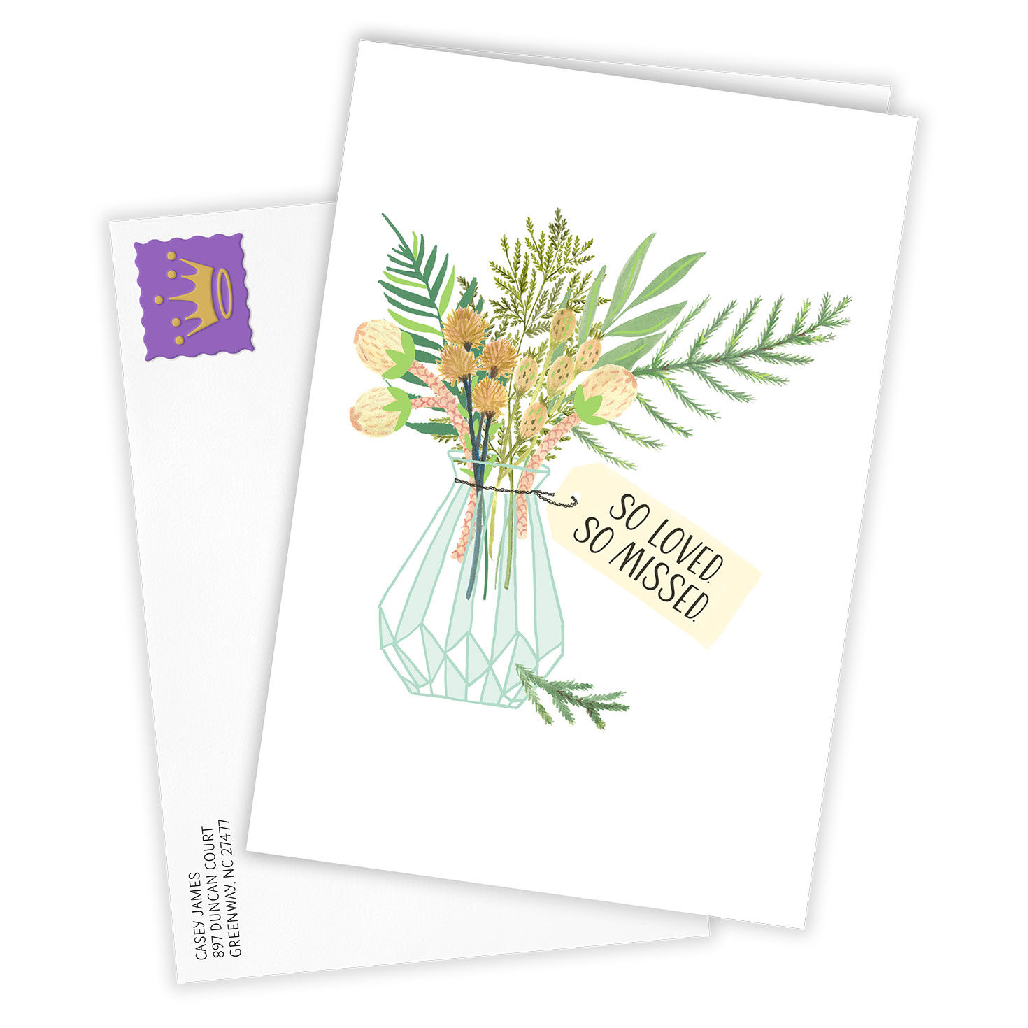 So Loved, So Missed Sympathy Photo Card, , large image number 2