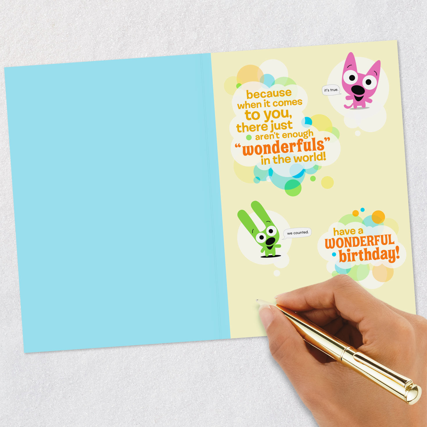 Hoops and Yoyo Funny Birthday Card signing card image number 6