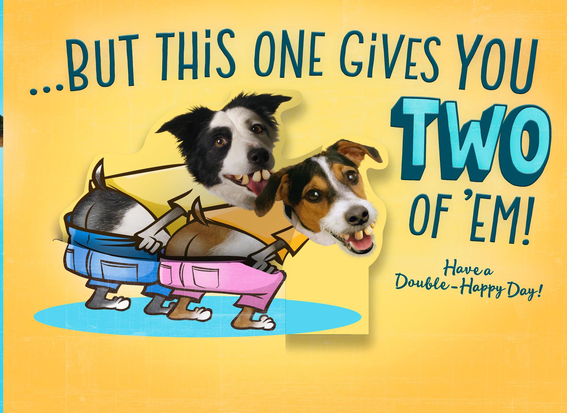 Mooning Dogs Pop Up Father's Day Card From Both of Us