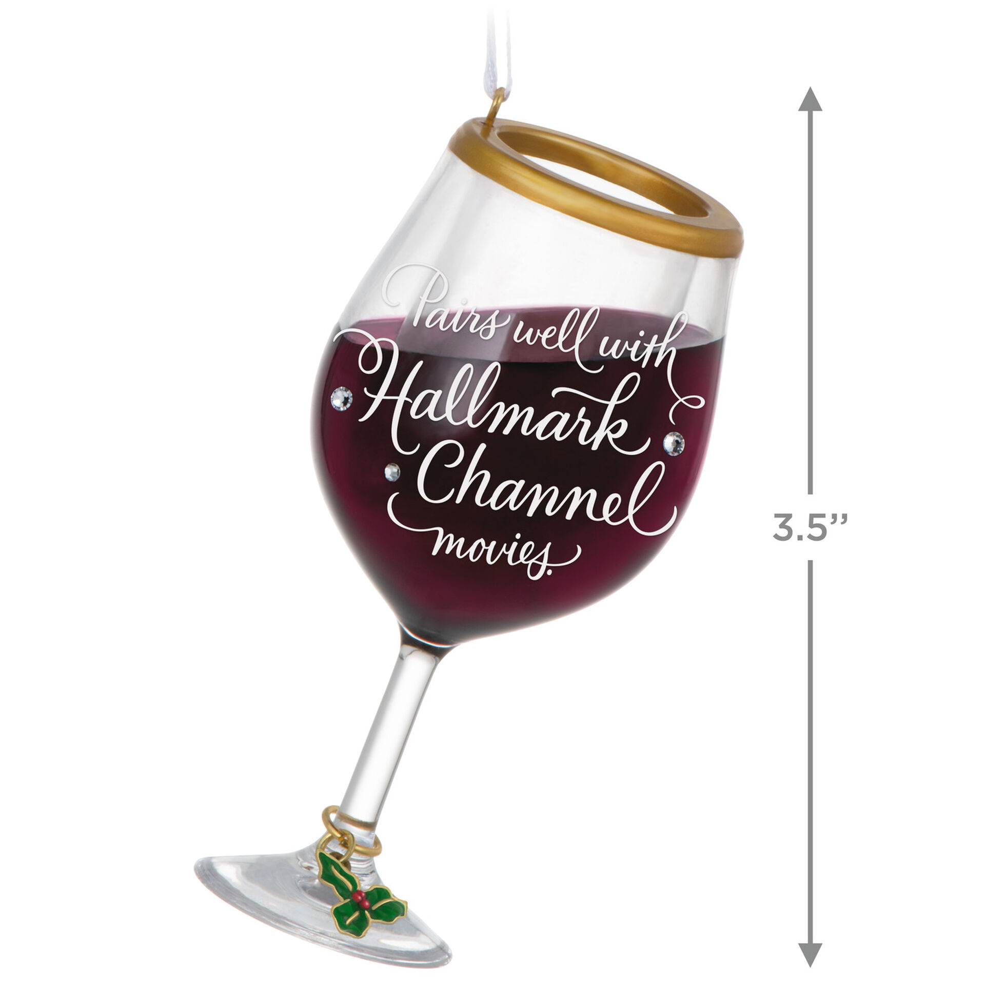 Hallmark Channel The Perfect Pairing Wine Glass Ornament Keepsake Ornaments Hallmark