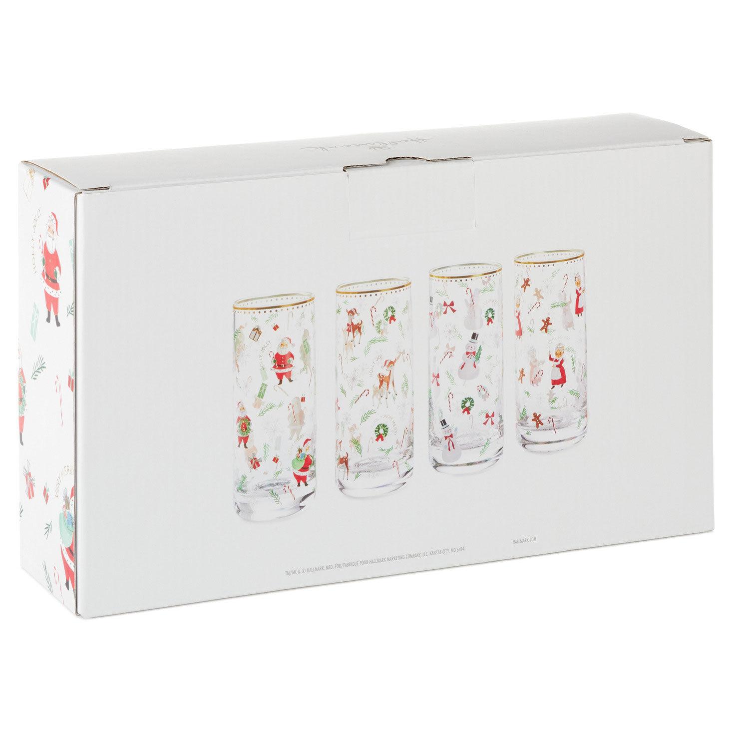 Vintage Santa and Friends Drinking Glasses, Set of 4 for only USD 36.99 | Hallmark