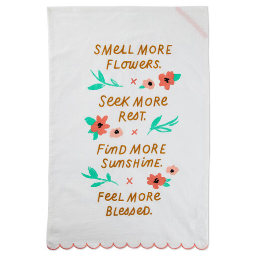 Smell More Flowers Tea Towel, 