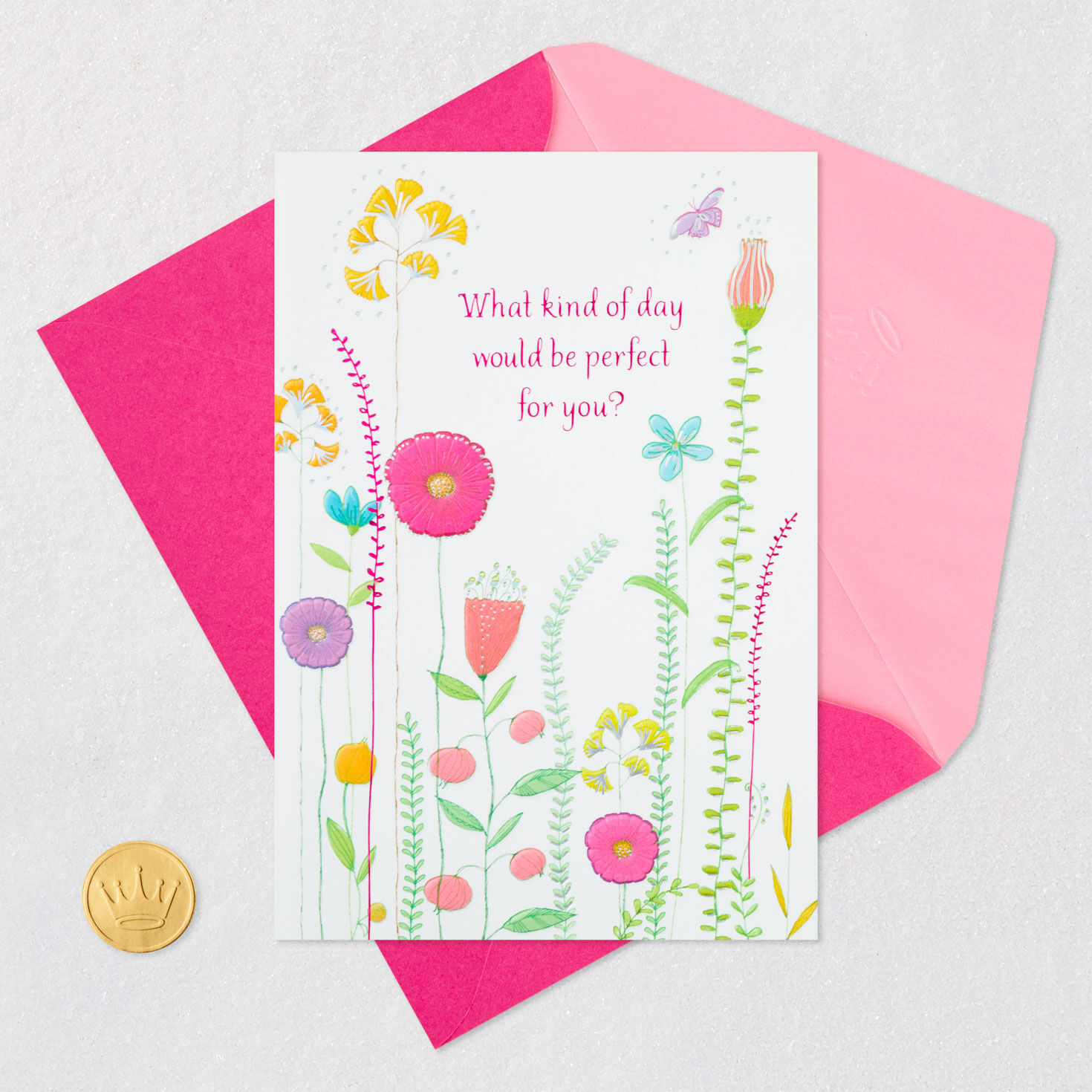 Colorful Wildflowers Perfect Day Birthday Card, , large image number 6