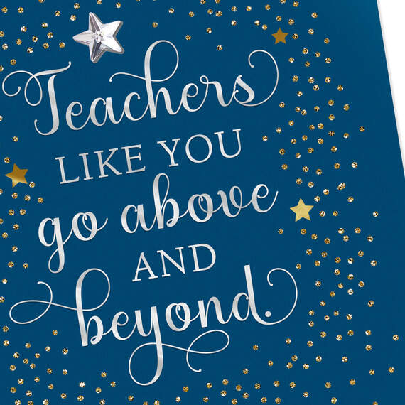 You Go Above and Beyond Thank-You Card for Teacher, , large image number 4