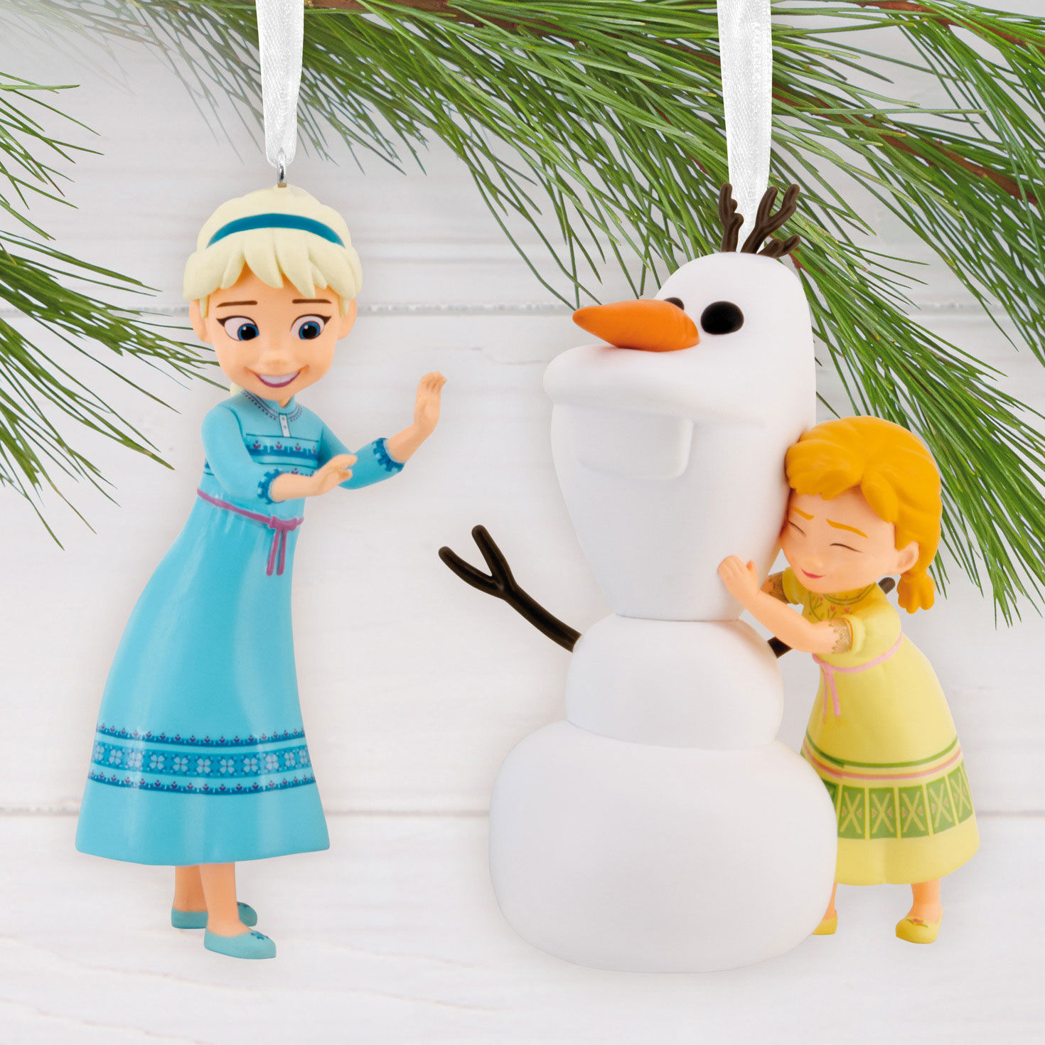 Disney Frozen Elsa, Anna, Olaf Christmas Ornaments hanging on tree image number 5