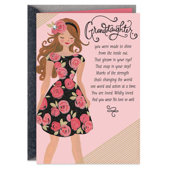 You Sparkle and Shine Religious Graduation Card for Granddaughter, , large image number 1