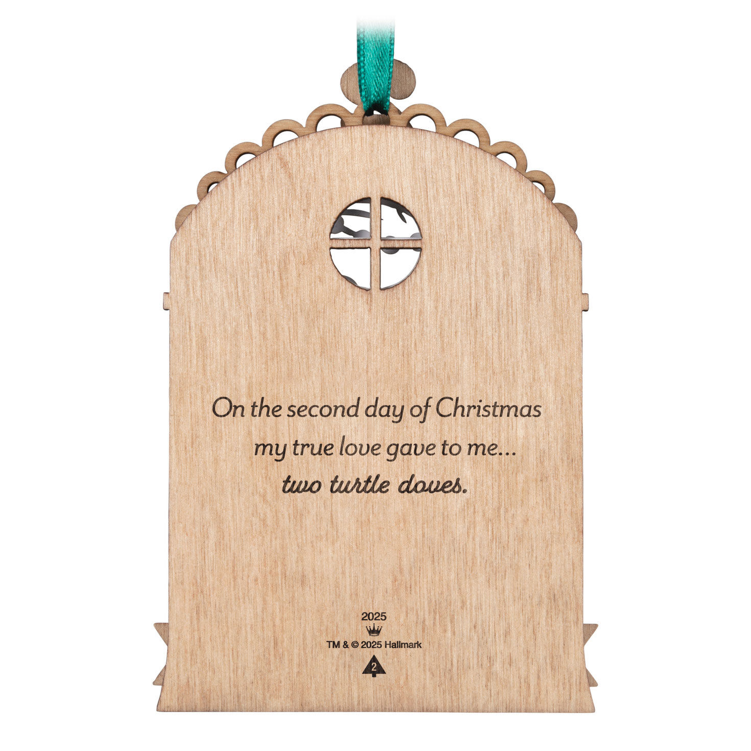 Two Turtle Doves Keepsake Ornament Back image number 6