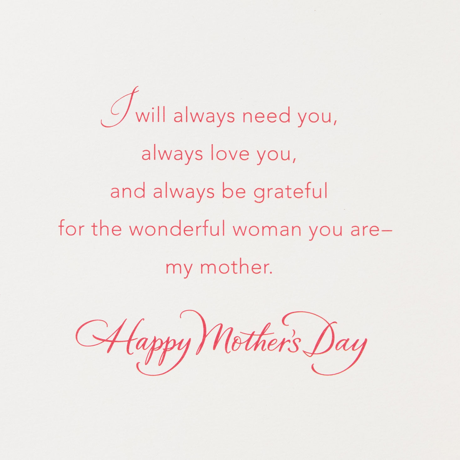 Pink Flowers and Gold Bird Mom Mother's Day Card Sentiment image number 3