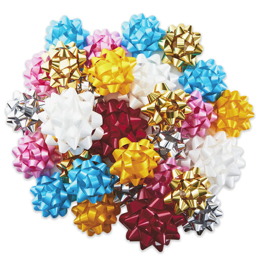 Assorted Colors and Sizes 30-Pack Gift Bows, 