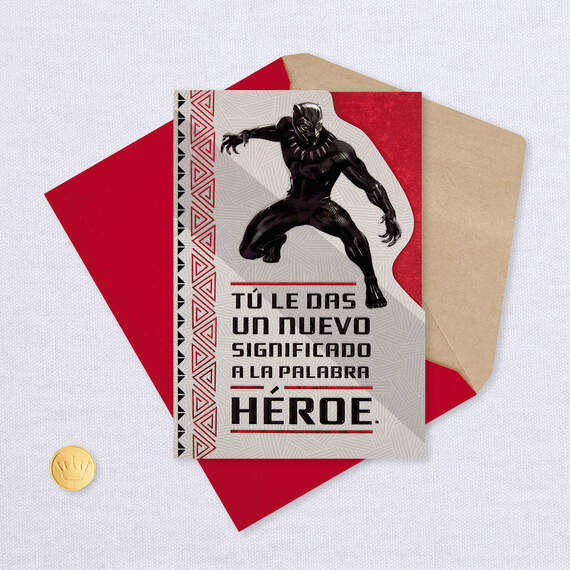 Marvel Avengers Black Panther Hero Spanish-Language Valentine's Day Card, , large image number 5