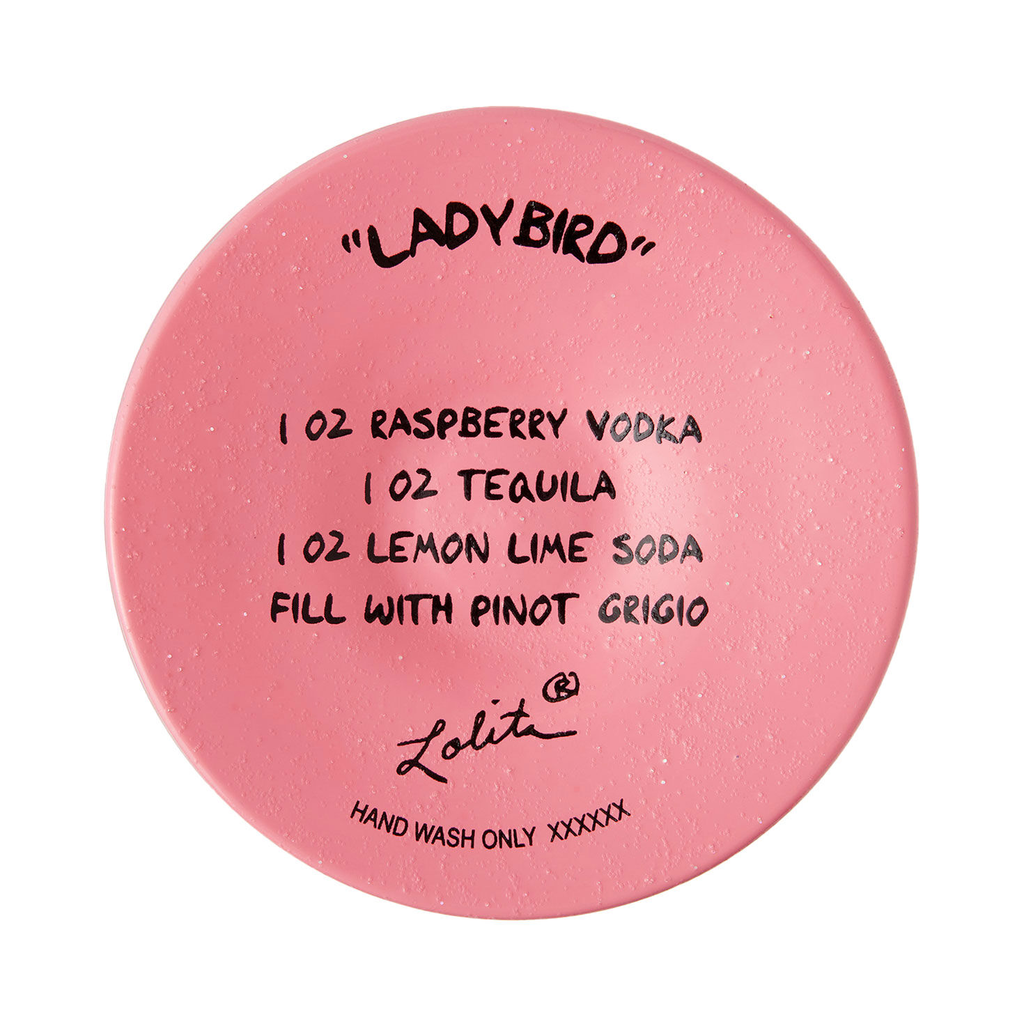 Lolita Daisy and Ladybug Wine Glass bottom image number 4