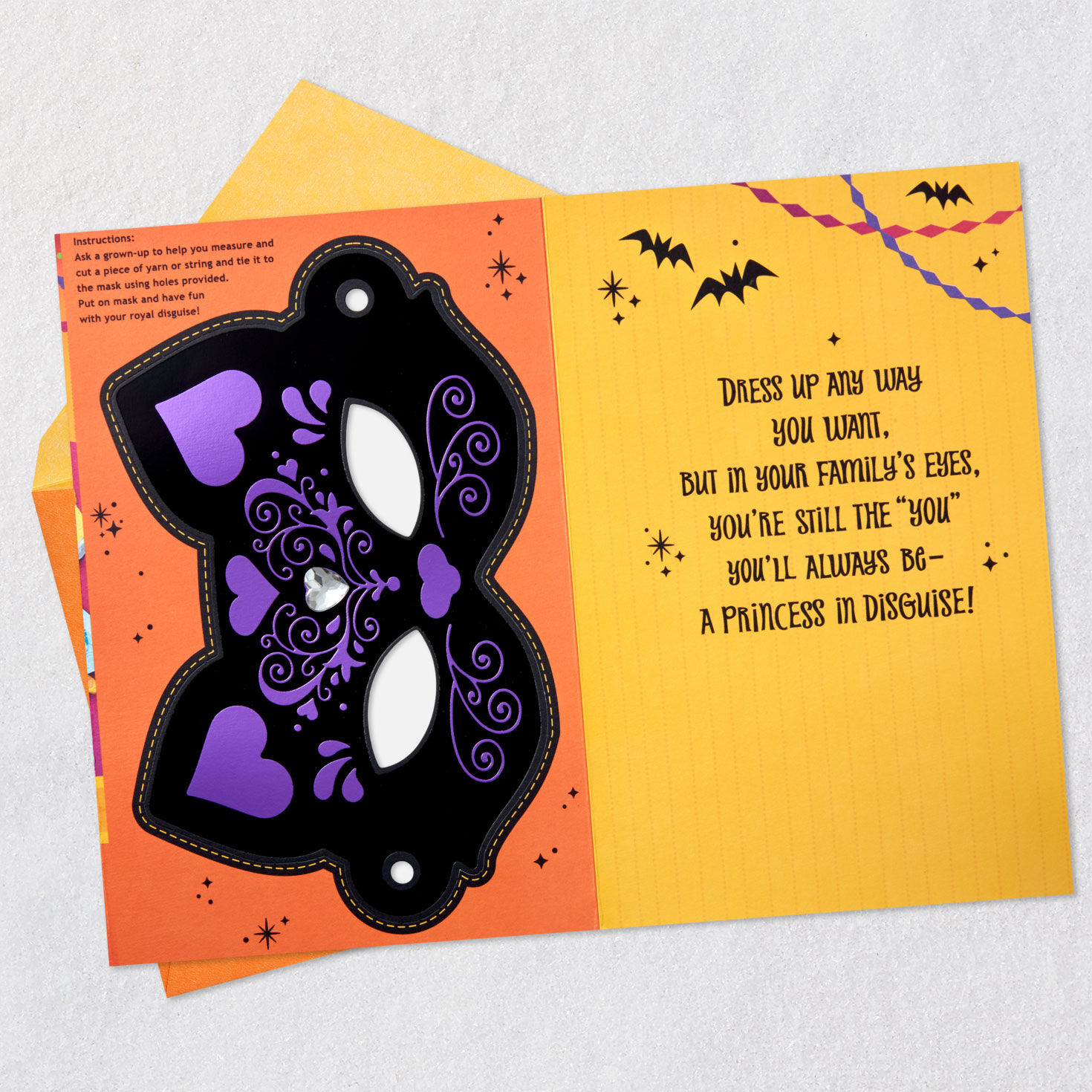 Disney Princess Dress Up Halloween Card for Granddaughter With Mask for only USD 4.59 | Hallmark