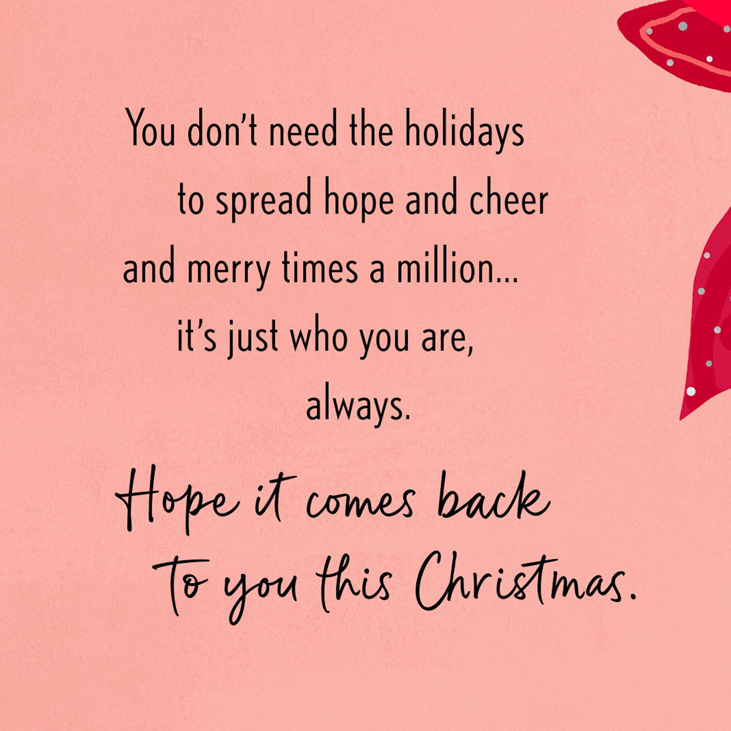 Neon Poinsettia Christmas Gift Card Greeting sentiment image number 2