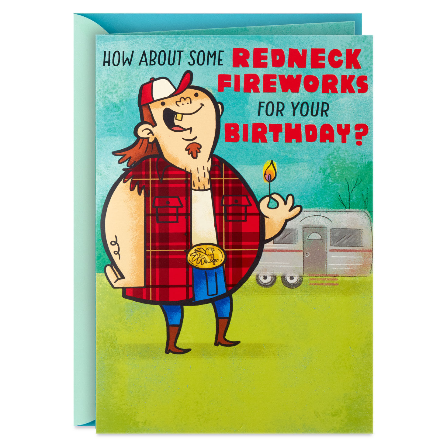 Redneck Fireworks Funny Birthday Card with Sound