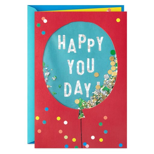 Confetti Balloon Happy You Day Birthday Card, 