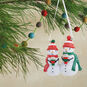 Coffee With Snowman Friends Christmas Ornament Hanging on tree image number 2