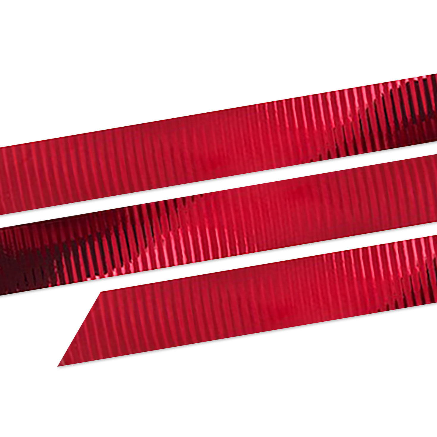 Red Crimped Ribbon upclose detail image number 4