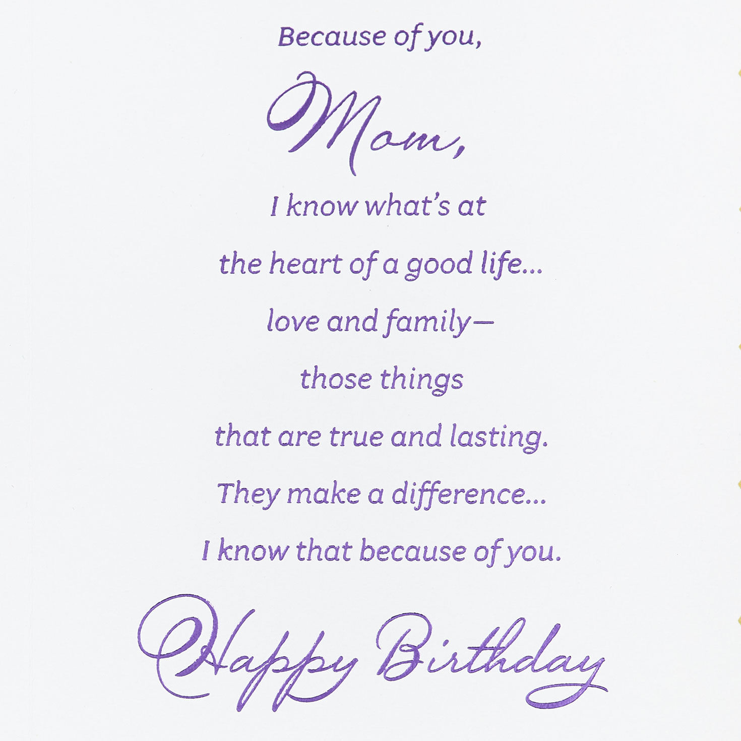 Because of You Birthday Card for Mom, , large image number 3