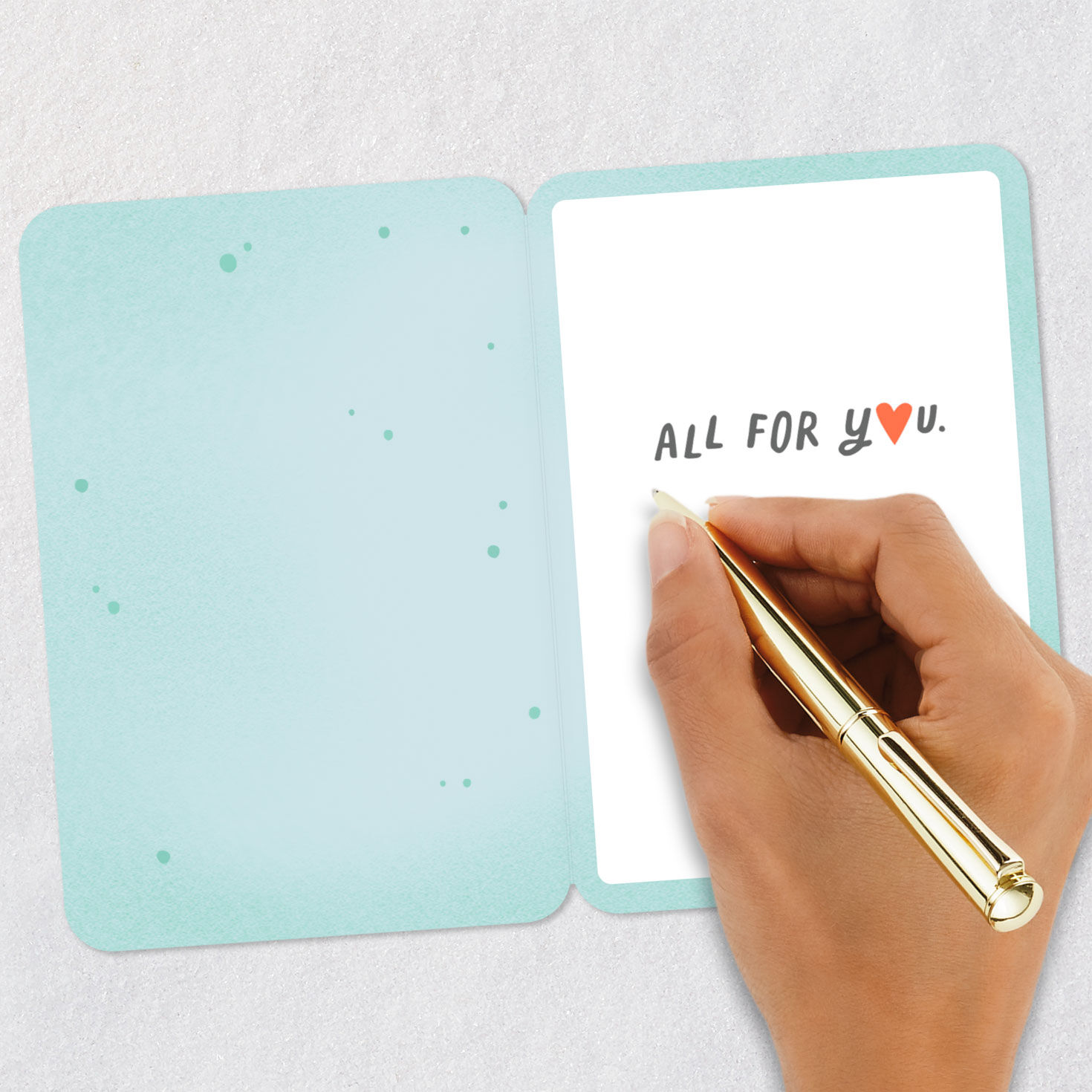 Otter Hugging Heart Thinking of You Card for Kids Signing card image number 6