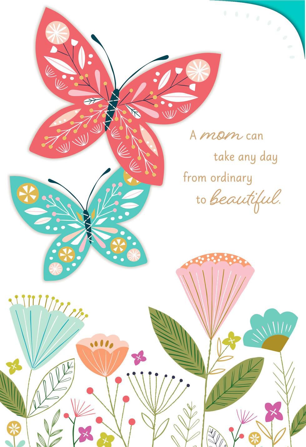 You Make Ordinary Days Beautiful Mother's Day Card