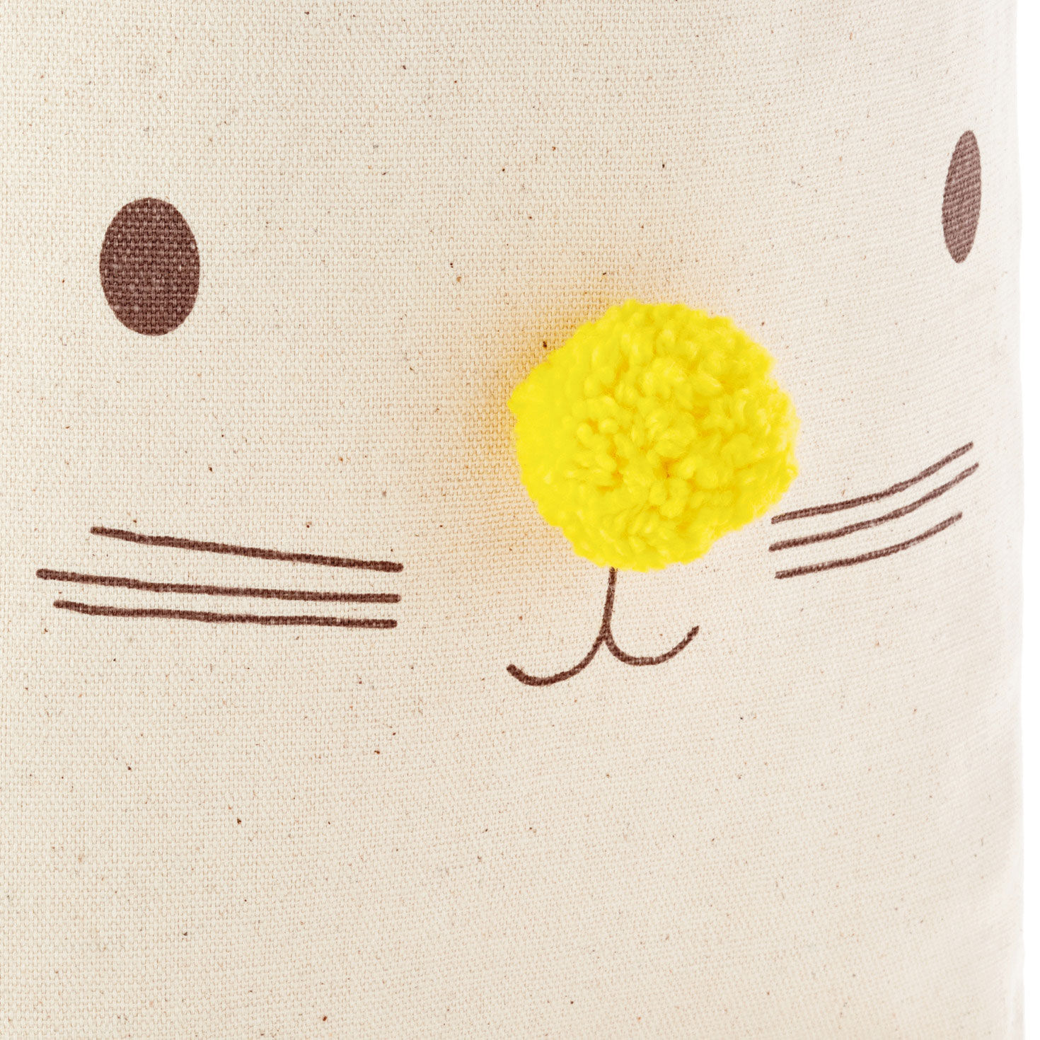 Canvas Fabric Bunny Face Tote Bag Base/Side Detail image number 5