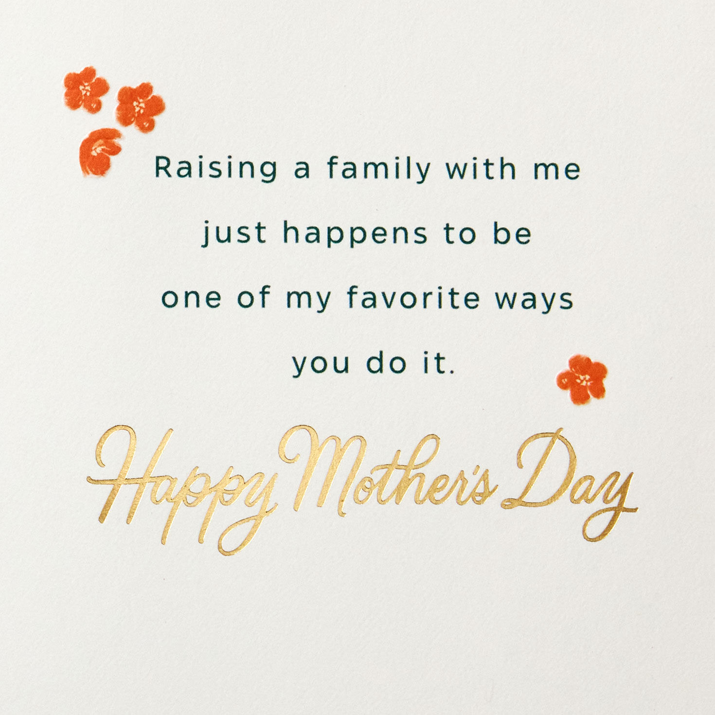 Painted Leaves and Flowers Mother's Day Card for Wife Sentiment image number 2