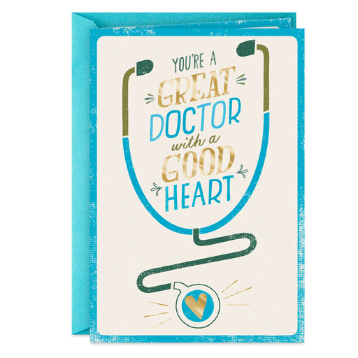 You're a Great Doctor With a Good Heart Thank-You Card, 