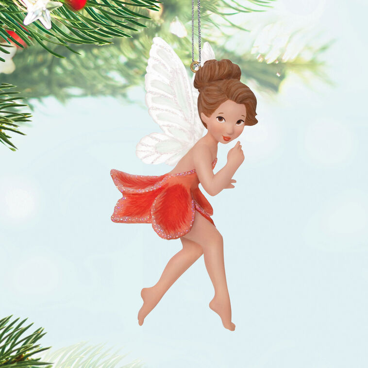 Pink Flower Fairy Keepsake Ornament  image number 2