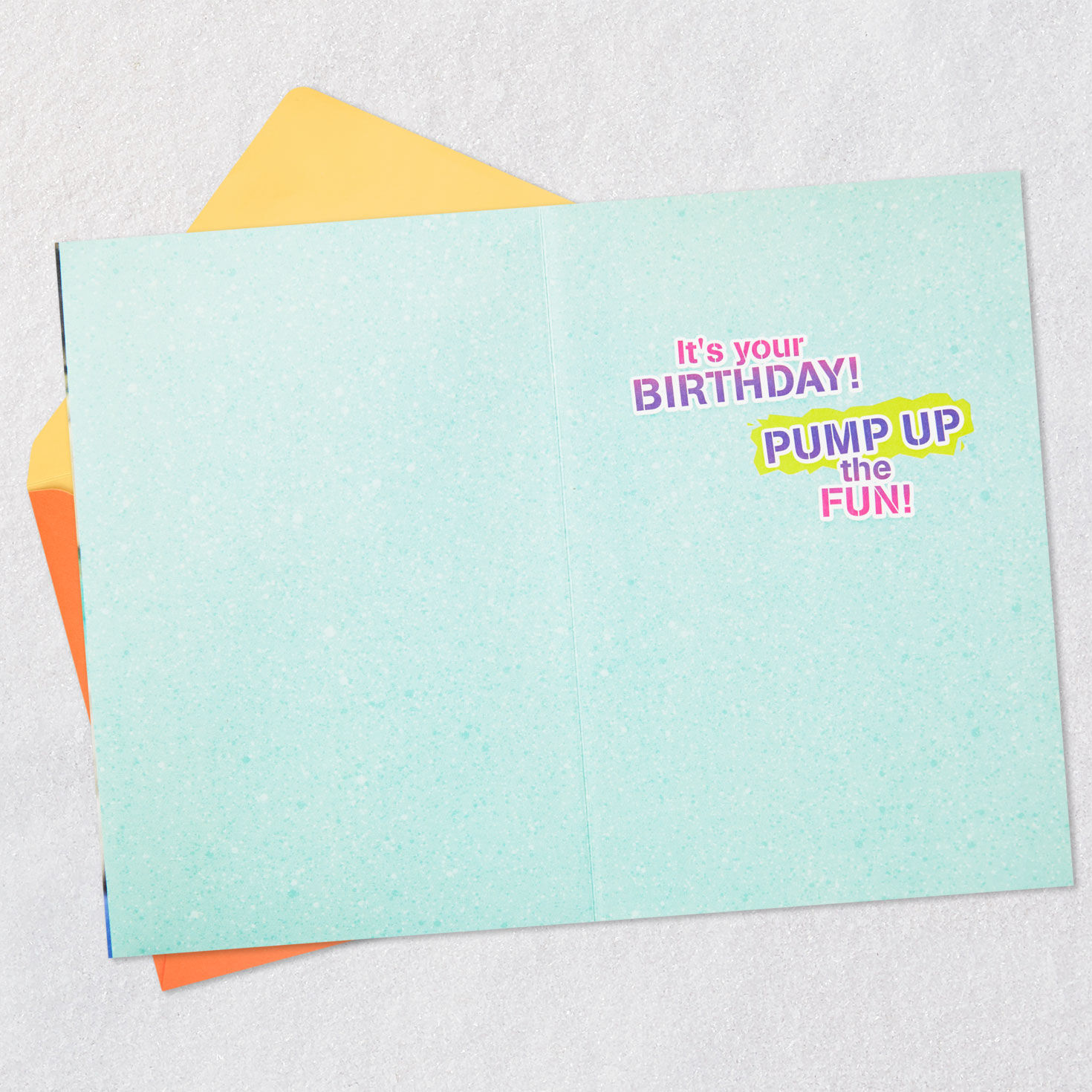 Weight Lifting Hamster Music & Motion Funny Birthday Card Open card with envelope image number 3